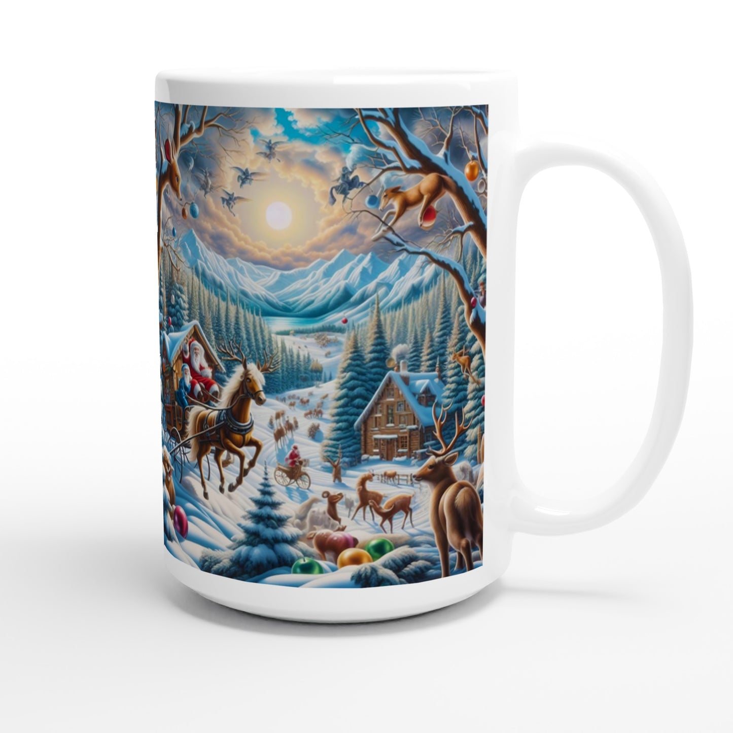 White 15oz Ceramic Mug - Winter  151