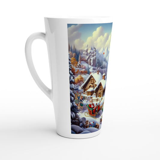 White Latte 17oz Ceramic Mug - Winter 177