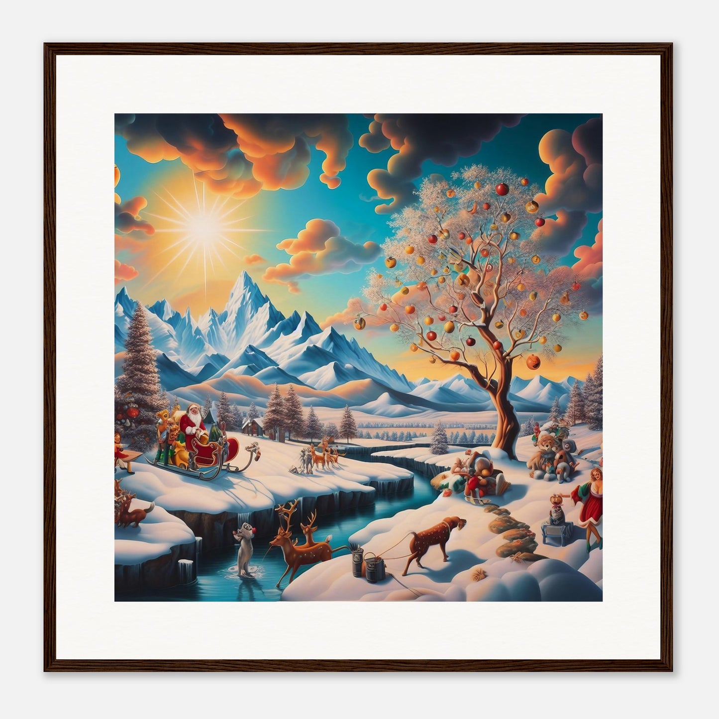 Wall Art - Winter 26 - Santa Claus and a tree