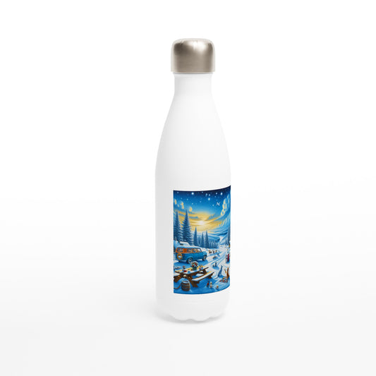 White 17oz Stainless Steel Water Bottle - Winter 110