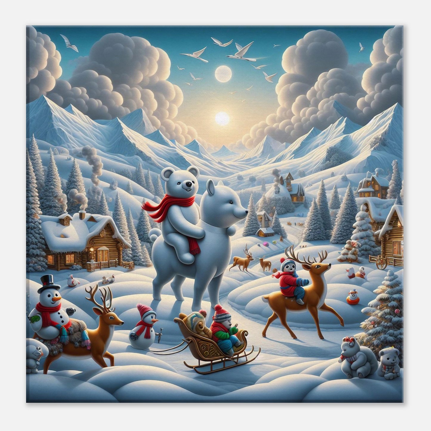 Wall Art - Winter 50 - Bear and a scarf