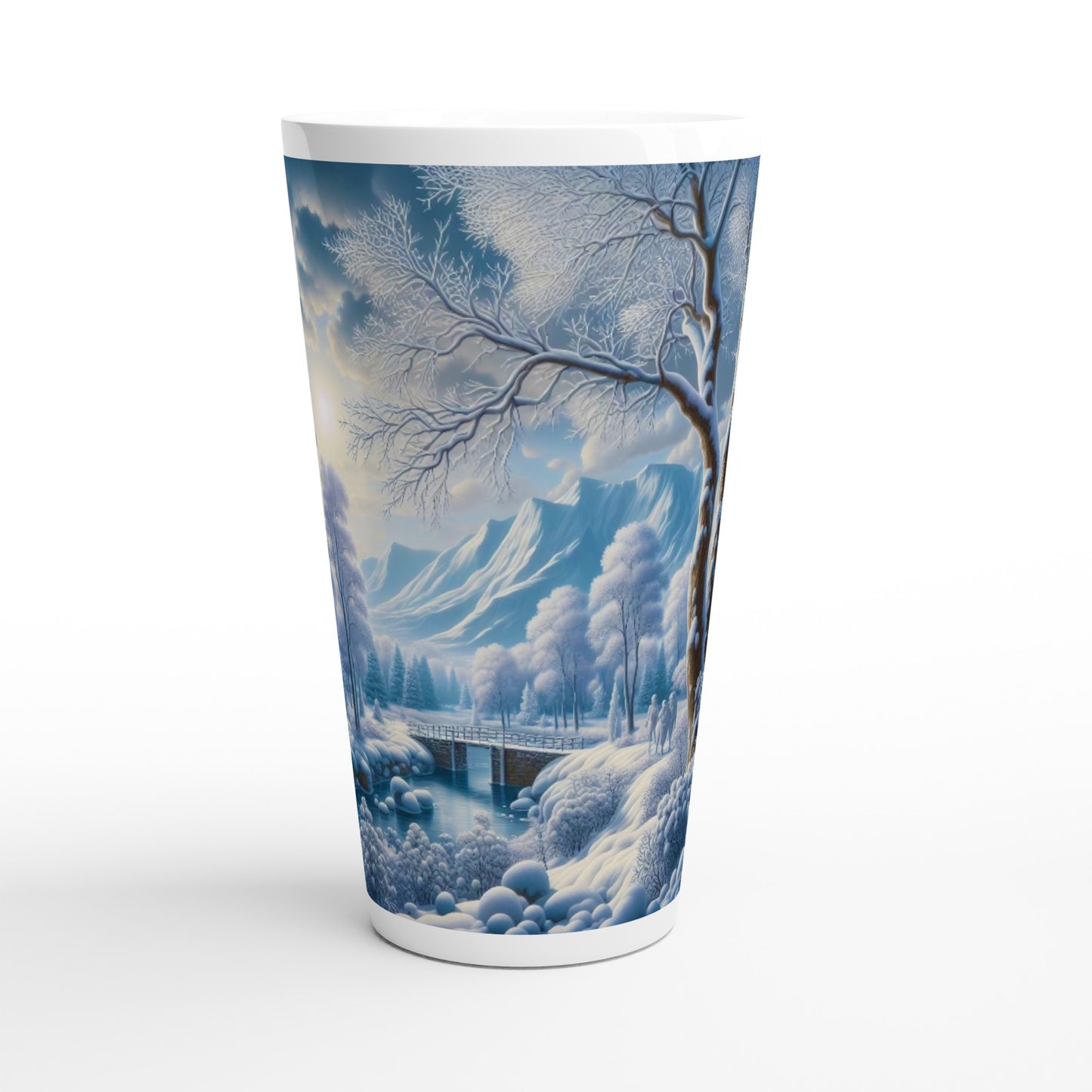 White Latte 17oz Ceramic Mug - Winter 175