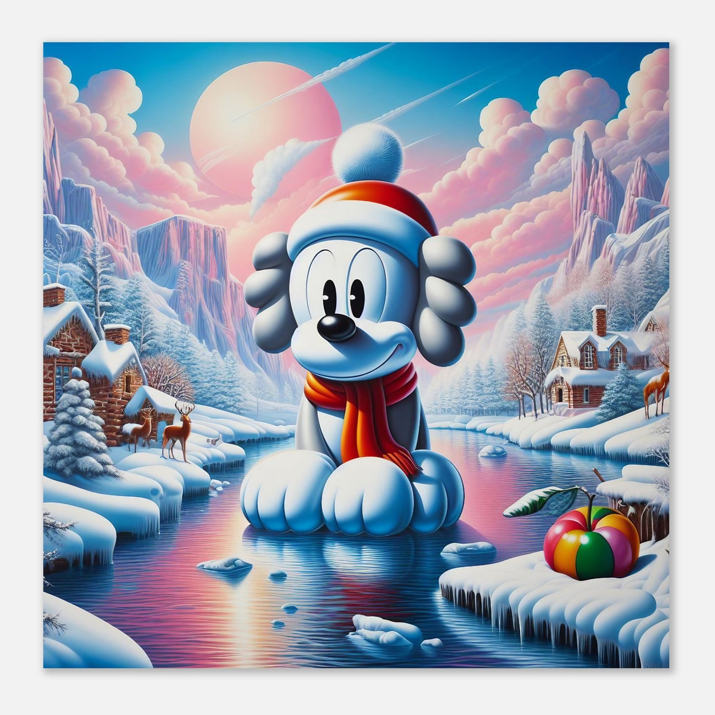 Wall Art - Winter 24 - Dog on water