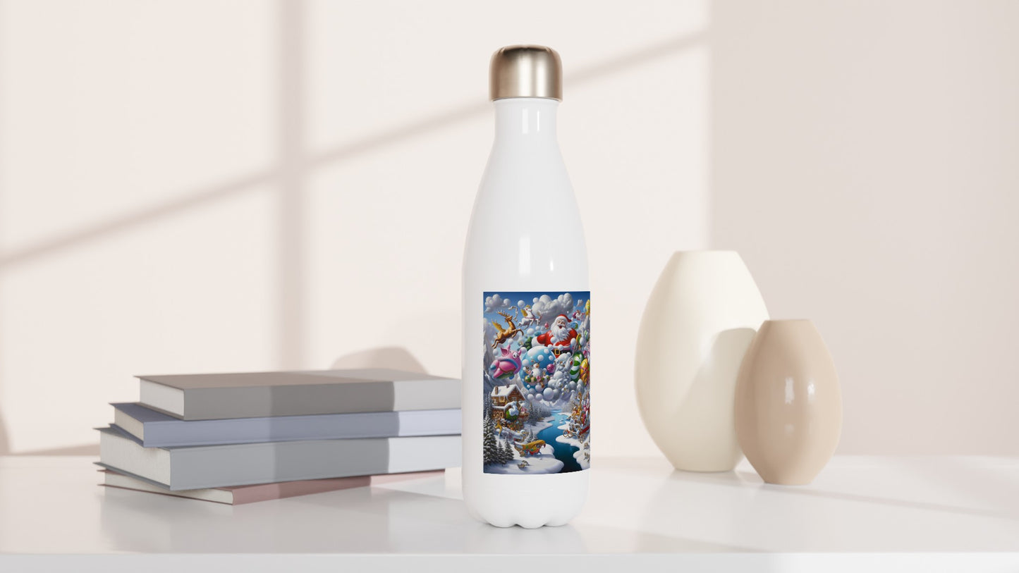 White 17oz Stainless Steel Water Bottle - Winter 217