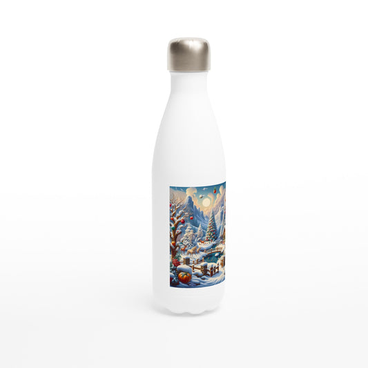 White 17oz Stainless Steel Water Bottle - Winter 233