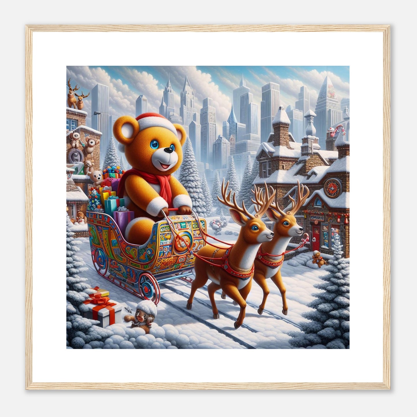 Wall Art - Winter 46 - Bear and reindeer