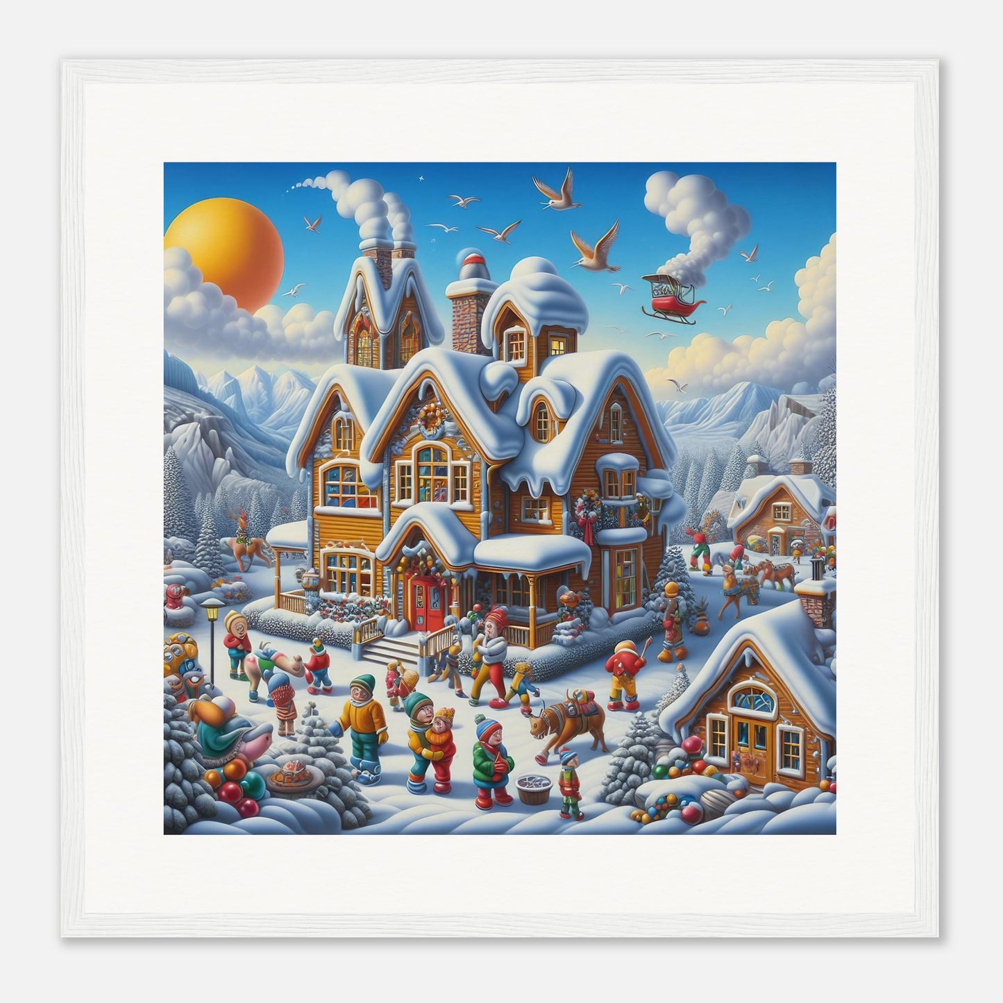 Wall Art - Winter 65 - House in a village