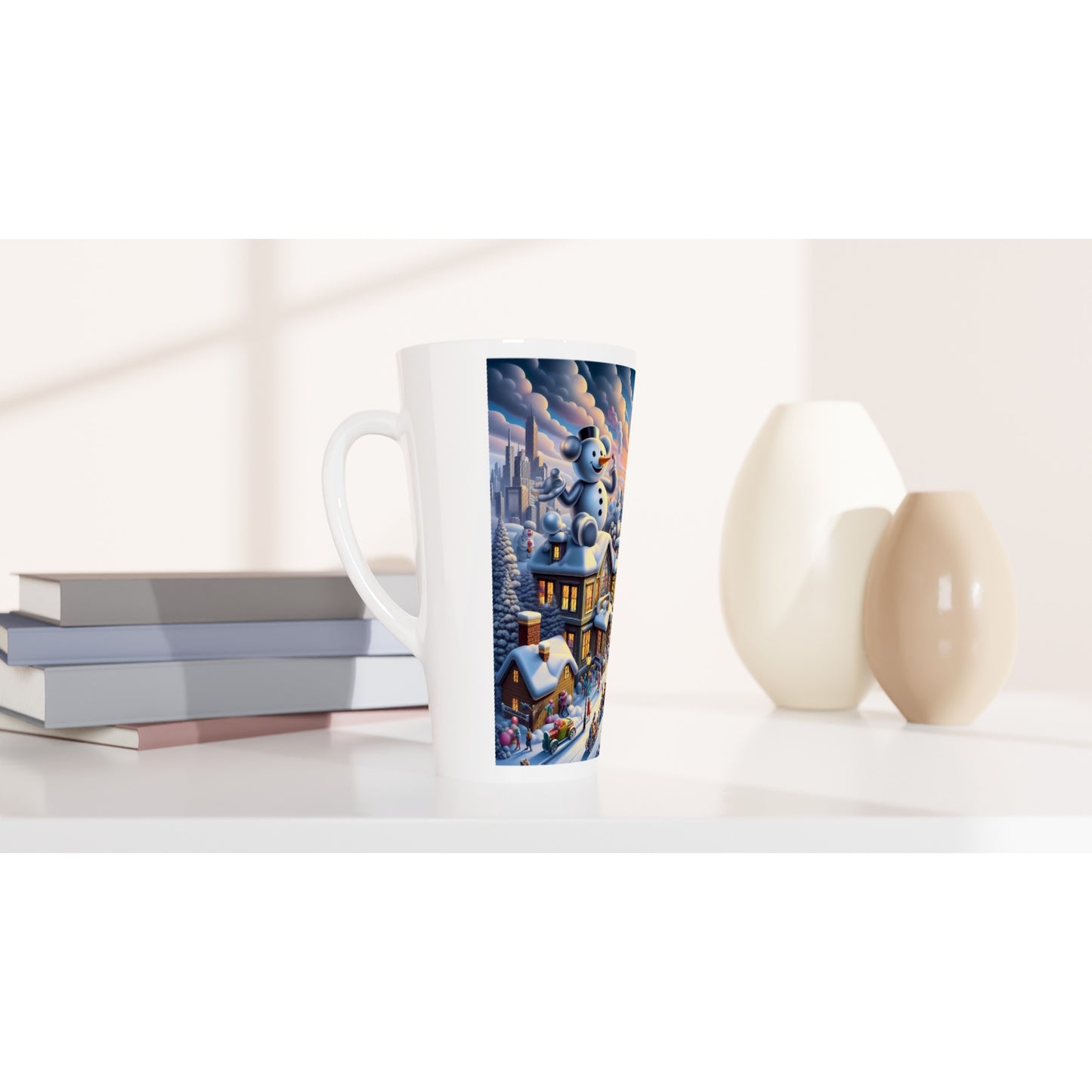 White Latte 17oz Ceramic Mug - Winter 152