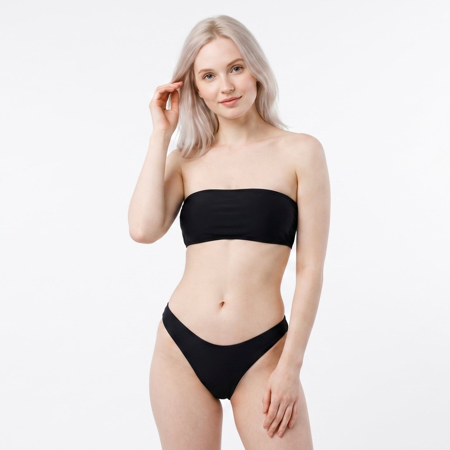 Bandeau Bikini Set - Timeless - Deep Black