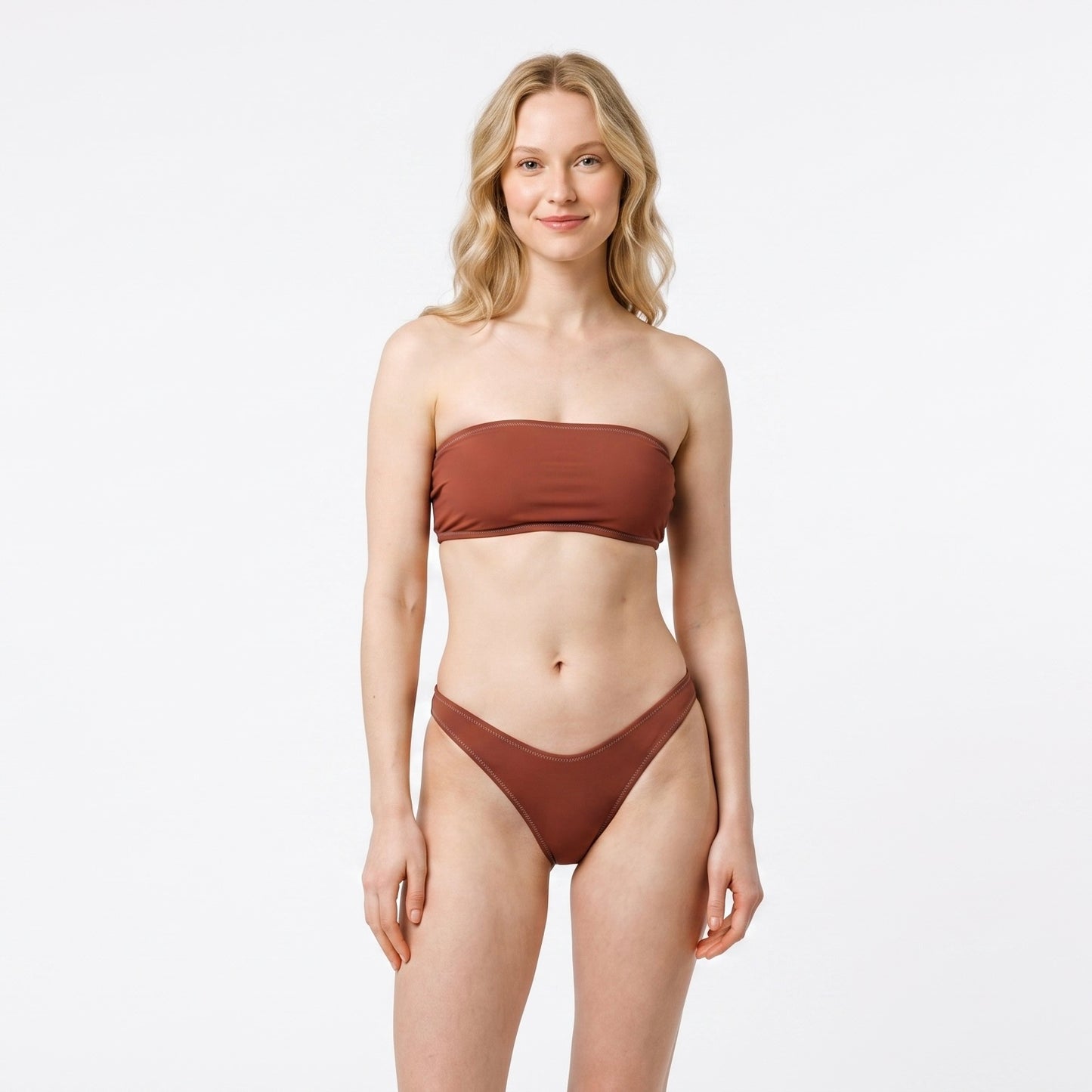 Bandeau Bikini Set - Timeless - Deep Red