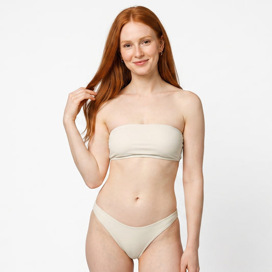 Bandeau Bikini Set - Timeless - White Rock