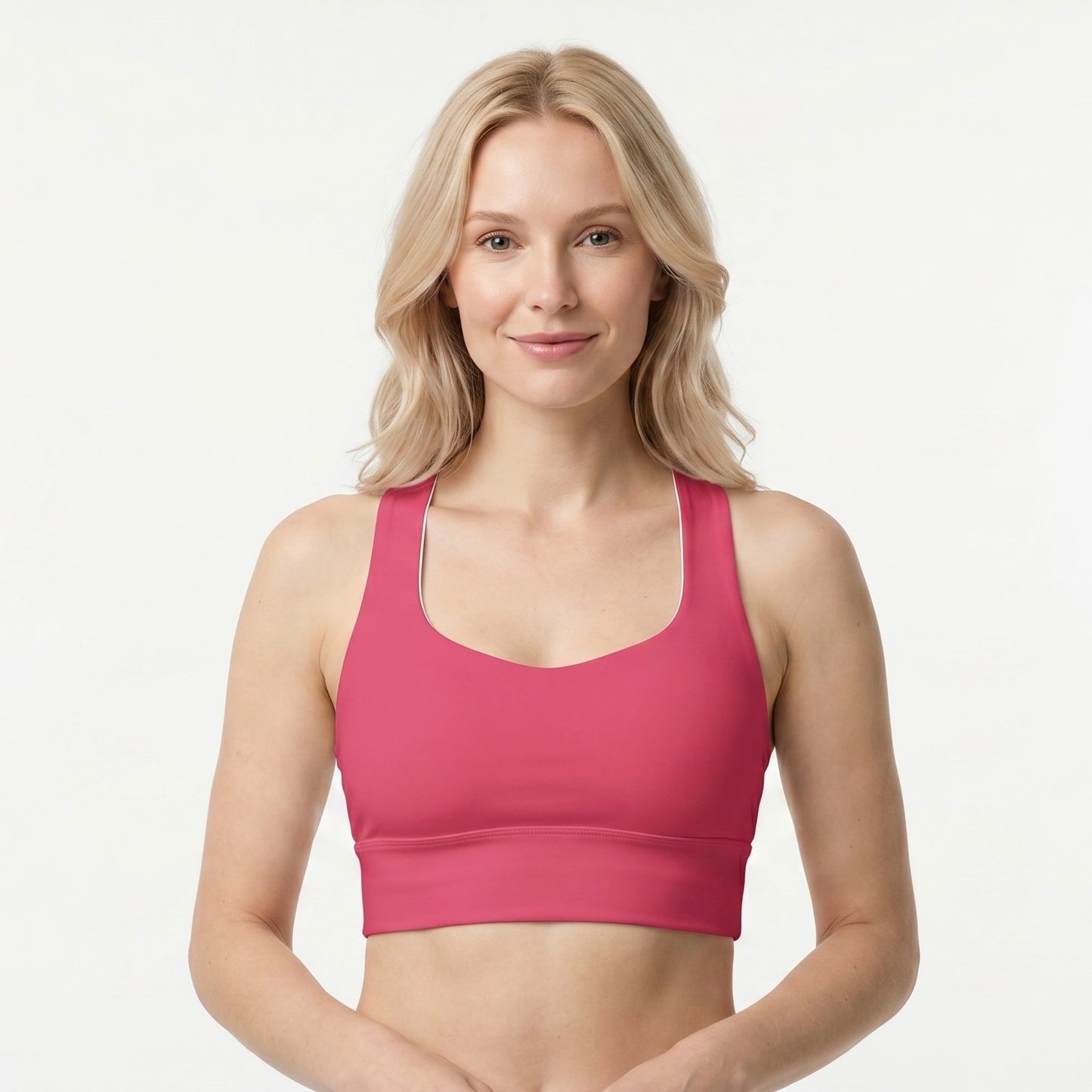 Longline Sports Bra - Berry Flame