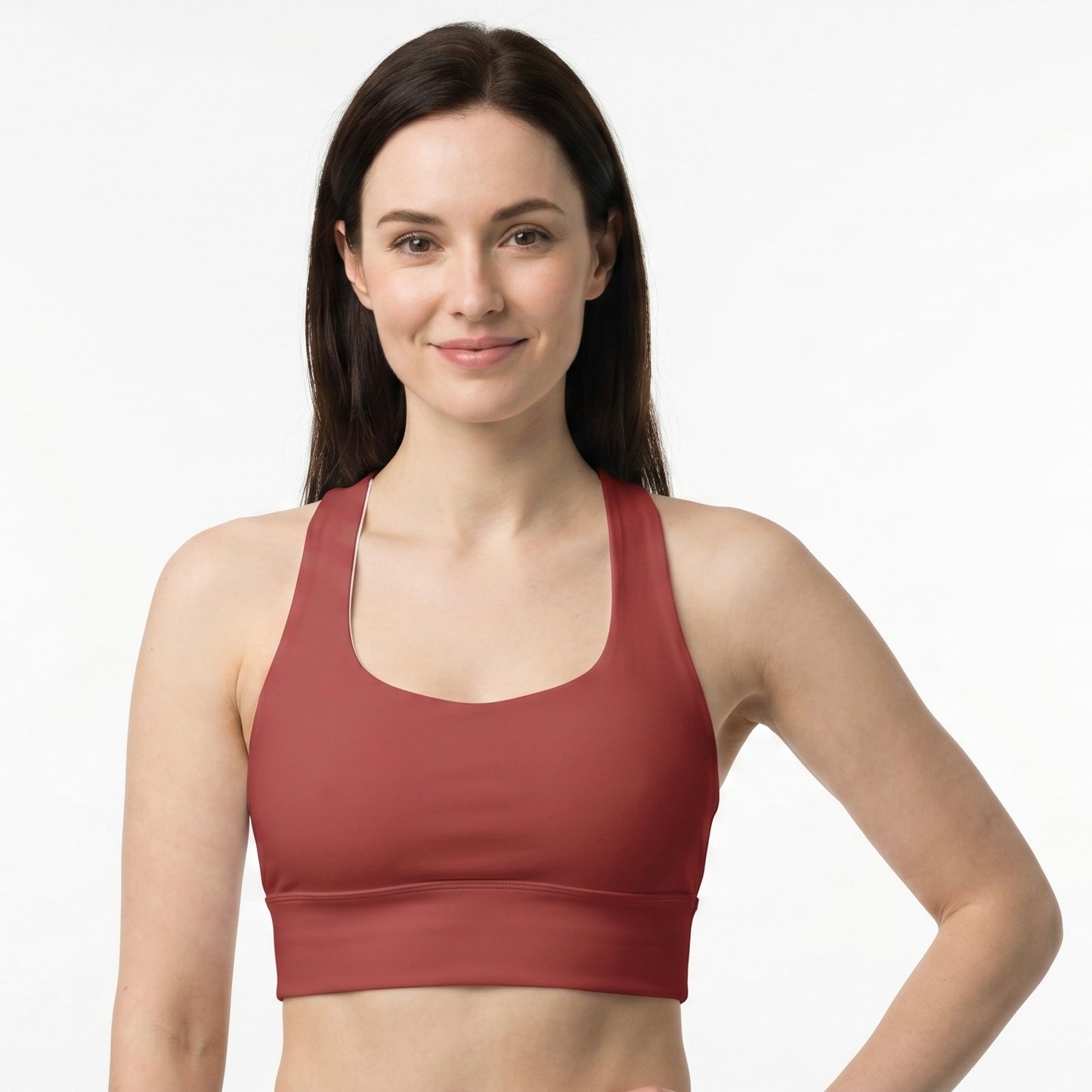 Longline Sports Bra - Volcanic Kiss