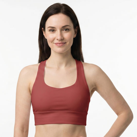 Longline Sports Bra - Volcanic Kiss