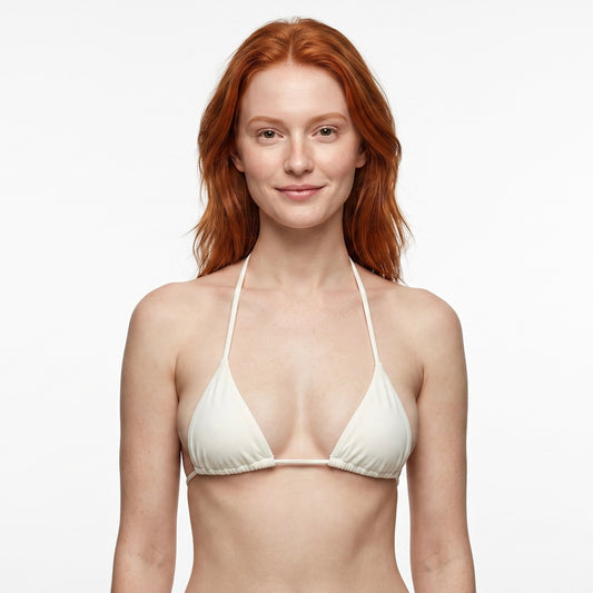 String Bikini Top - Timeless - White Rock