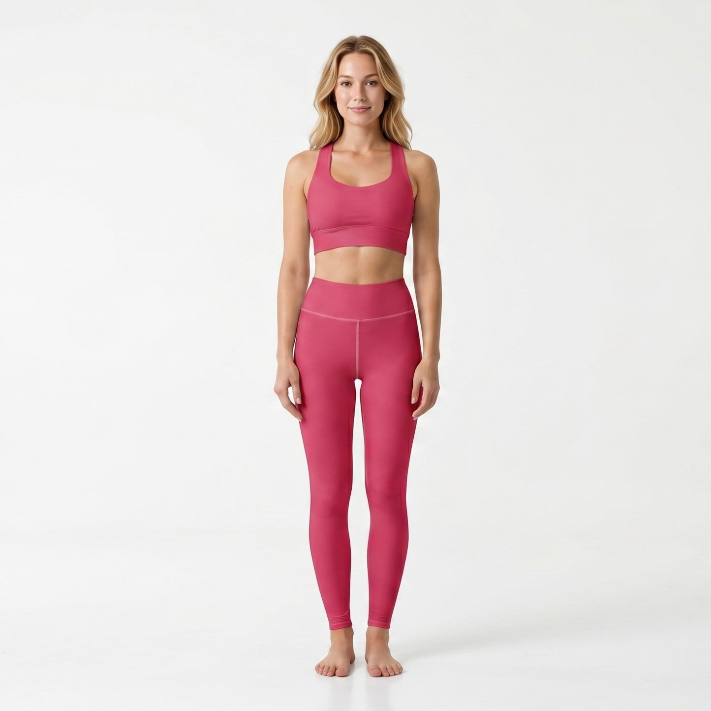 Yoga Leggings - Berry Flame