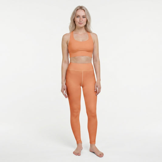 Yoga Leggings - Coral Glow