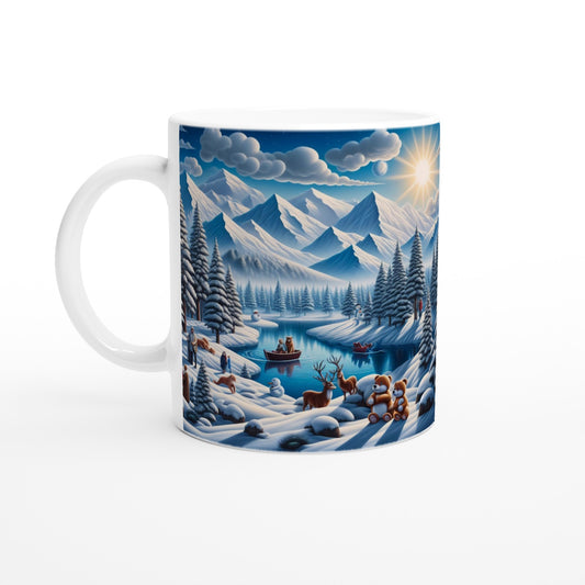 White 11oz Ceramic Mug - Winter 171