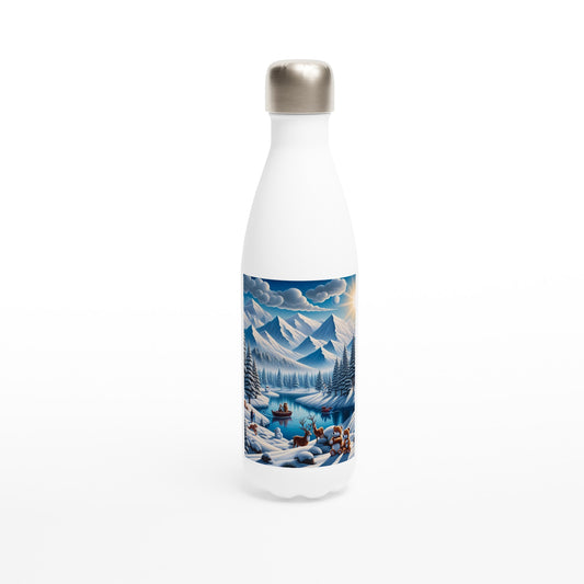 White 17oz Stainless Steel Water Bottle - Winter 171