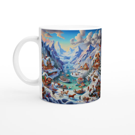 White 11oz Ceramic Mug - Winter 169