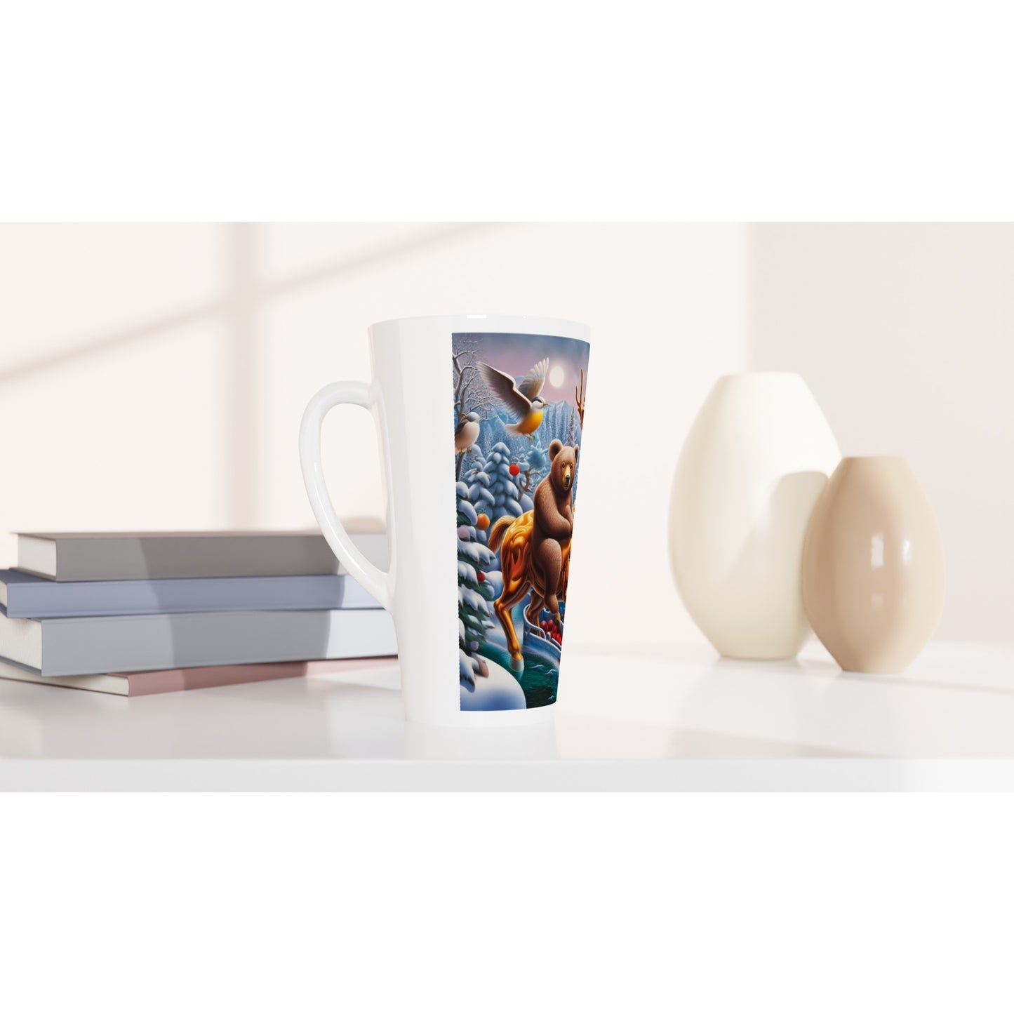 White Latte 17oz Ceramic Mug - Winter 165