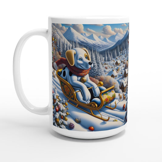 White 15oz Ceramic Mug - Winter 142