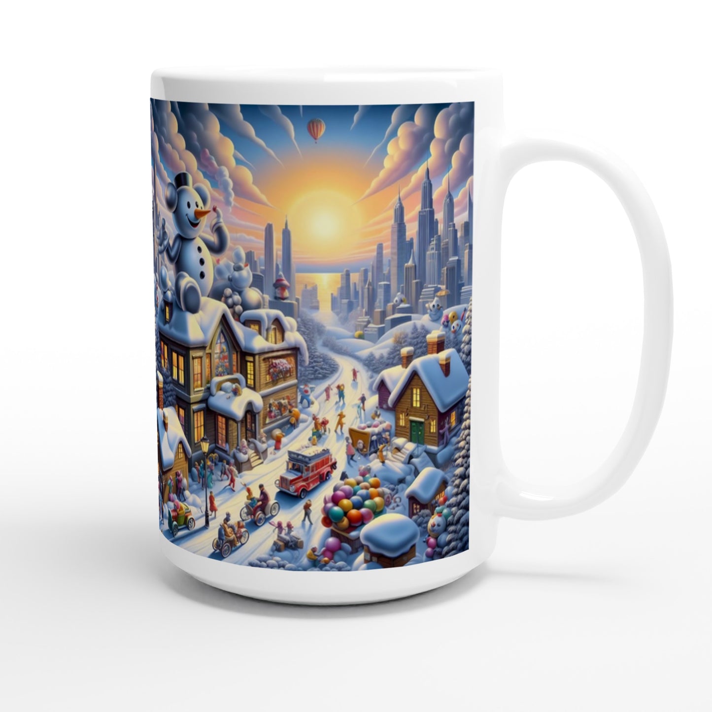 White 15oz Ceramic Mug - Winter 152