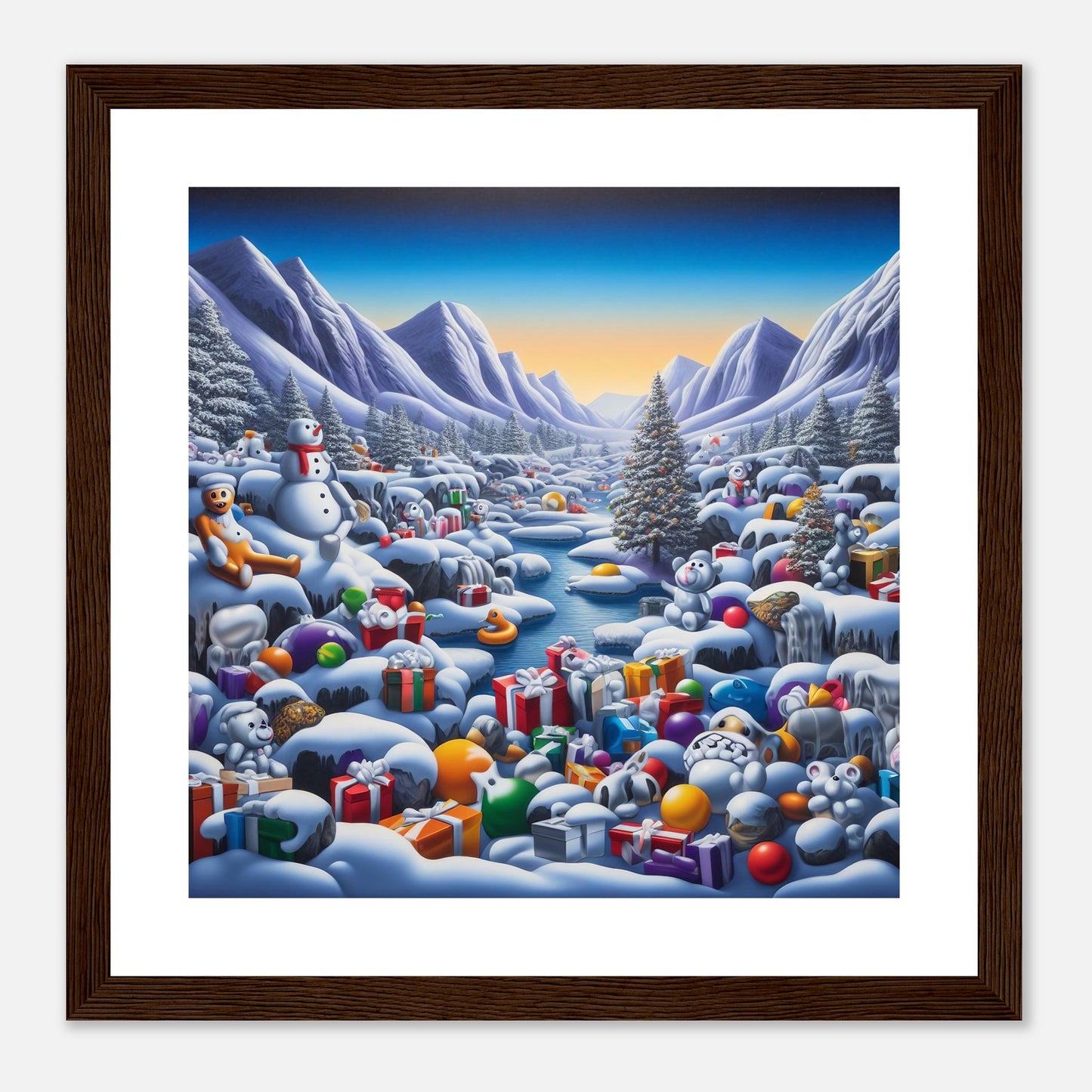 Wall Art - Winter 49 - Gifts and a snowman