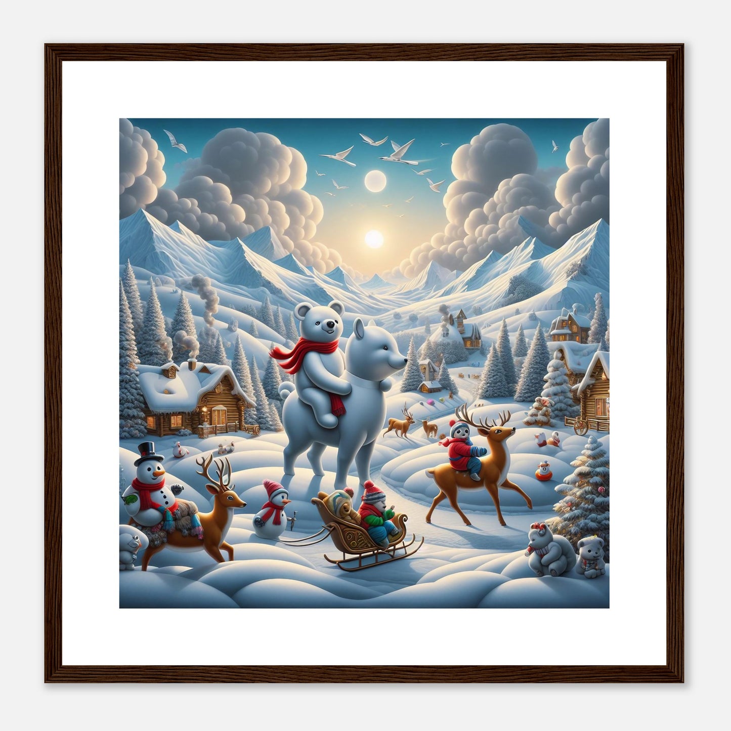 Wall Art - Winter 50 - Bear and a scarf