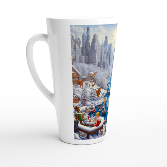 White Latte 17oz Ceramic Mug - Winter 147