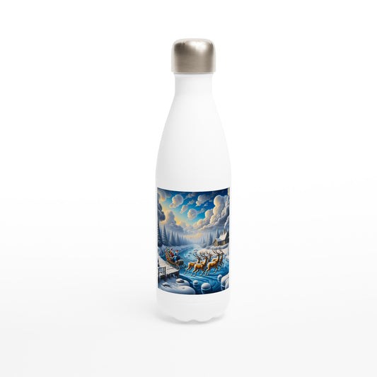 White 17oz Stainless Steel Water Bottle - Winter 193