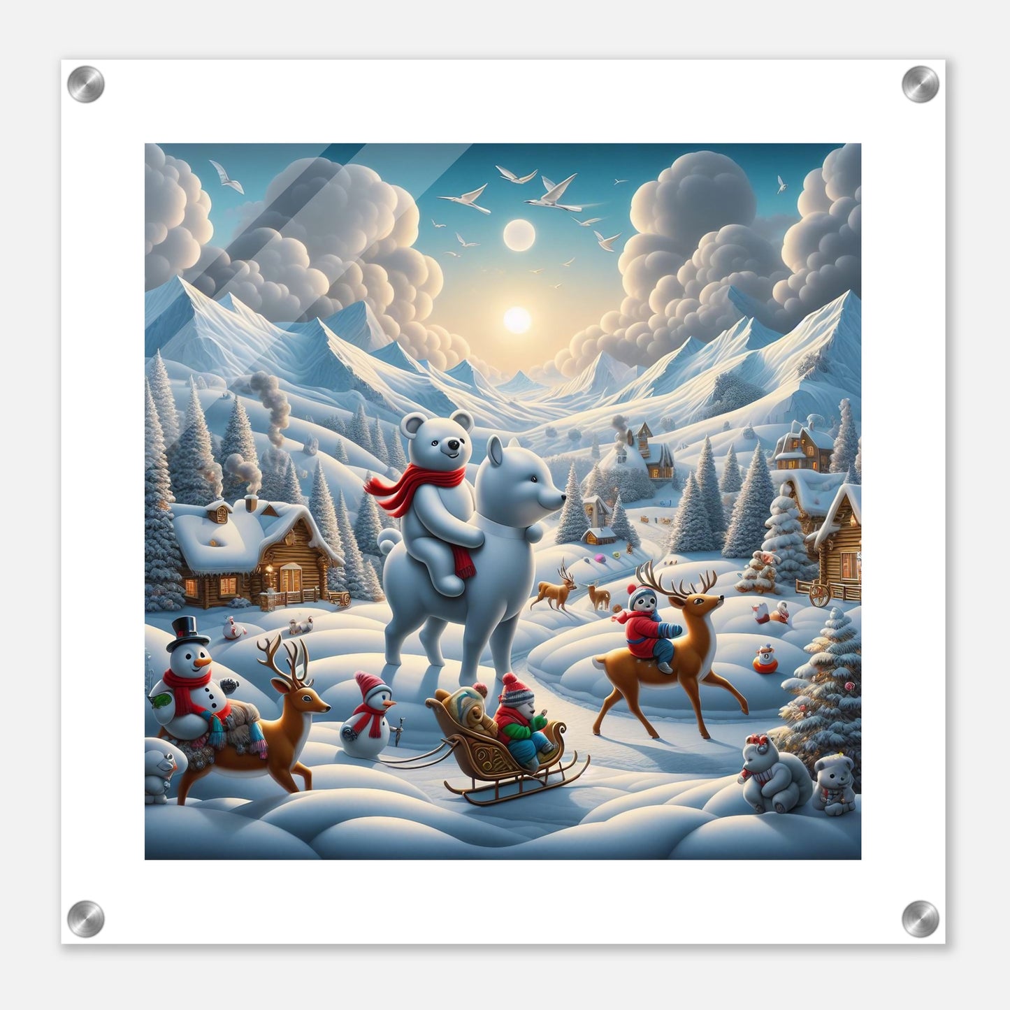 Wall Art - Winter 50 - Bear and a scarf