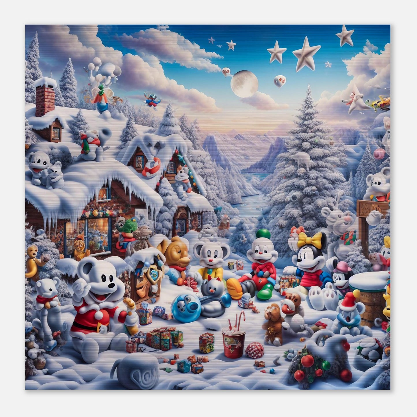 Wall Art - Winter 61 - Baby animals and toys