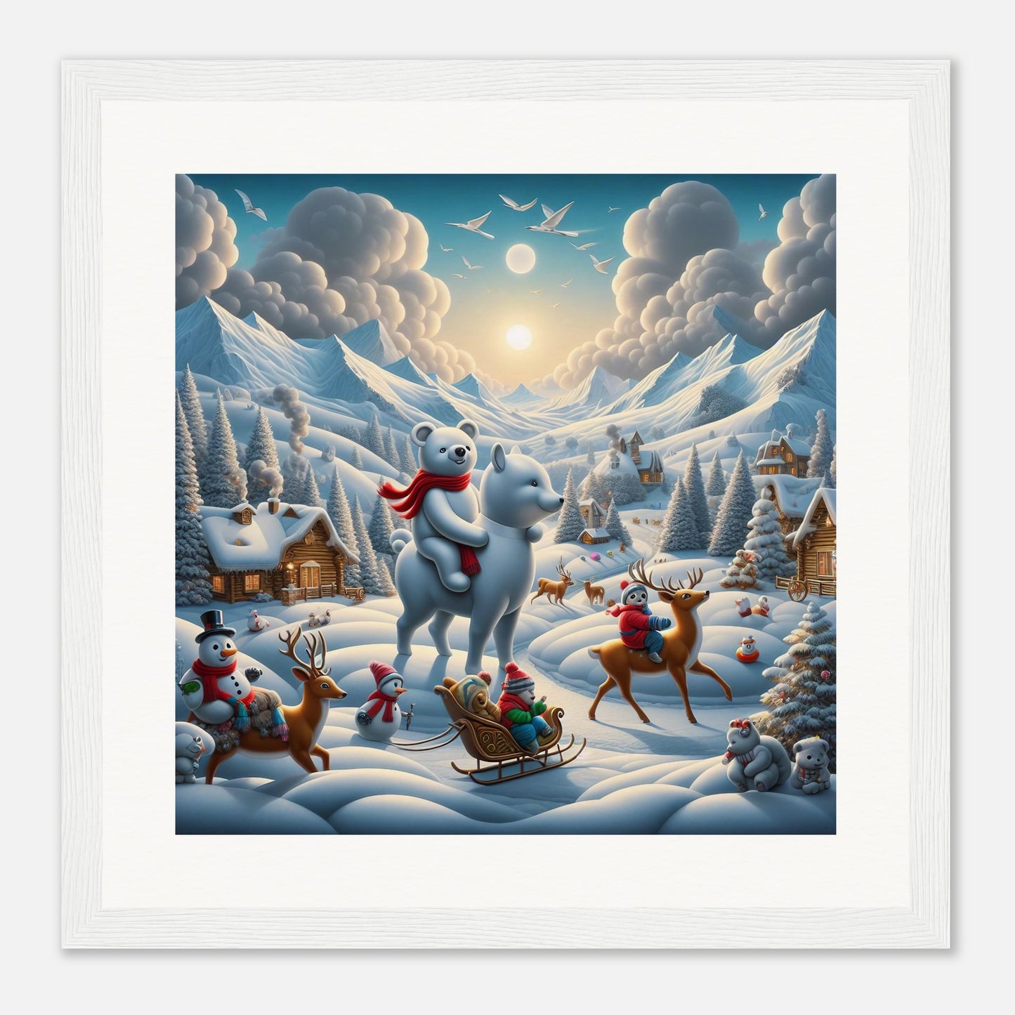 Wall Art - Winter 50 - Bear and a scarf