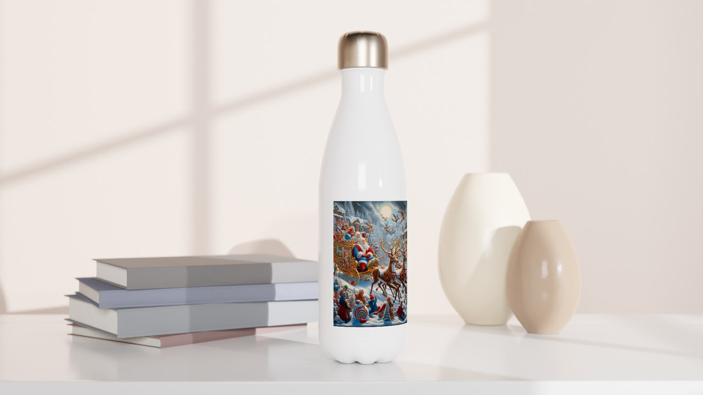 White 17oz Stainless Steel Water Bottle - Winter 246