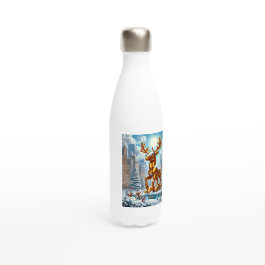 White 17oz Stainless Steel Water Bottle - Winter 84