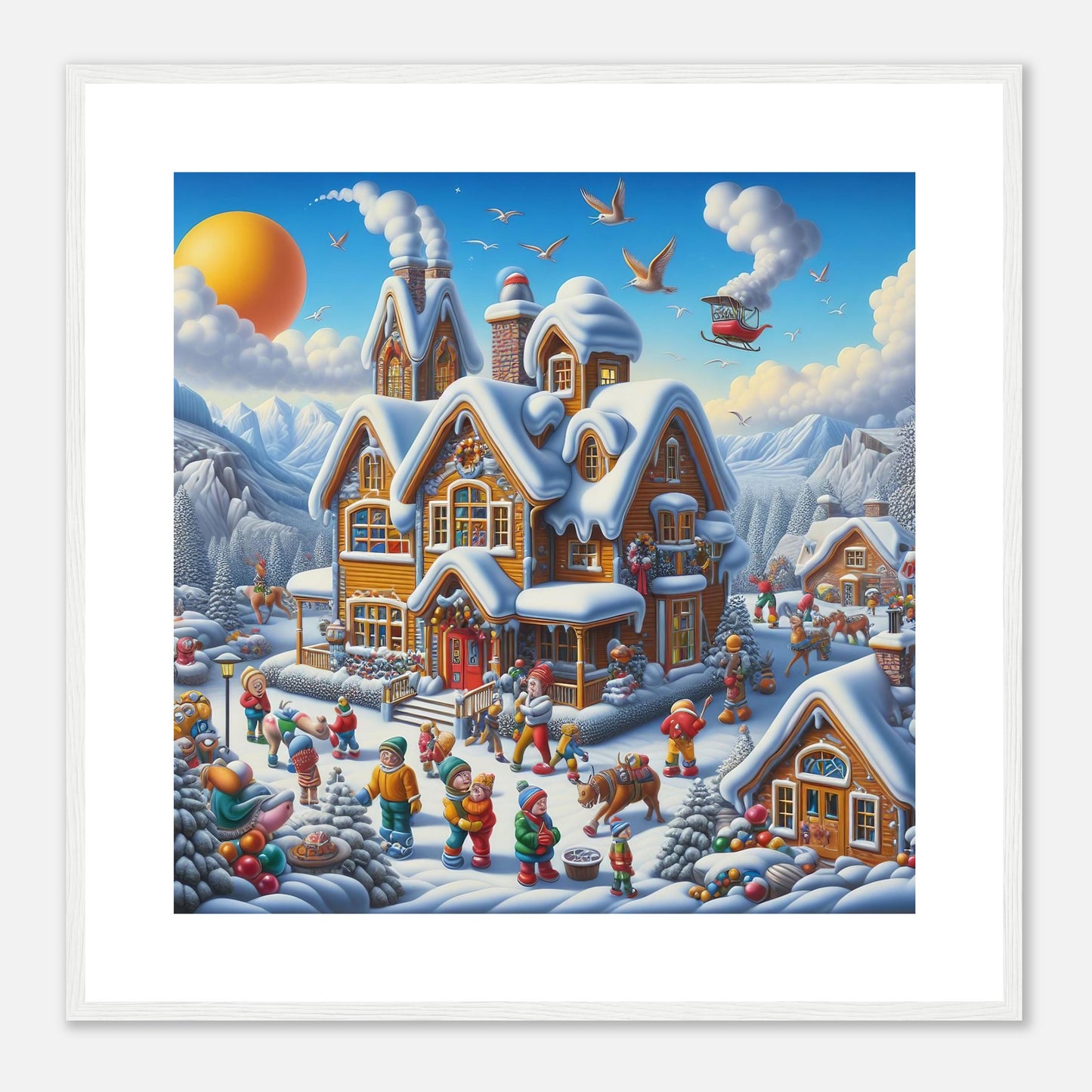 Wall Art - Winter 65 - House in a village