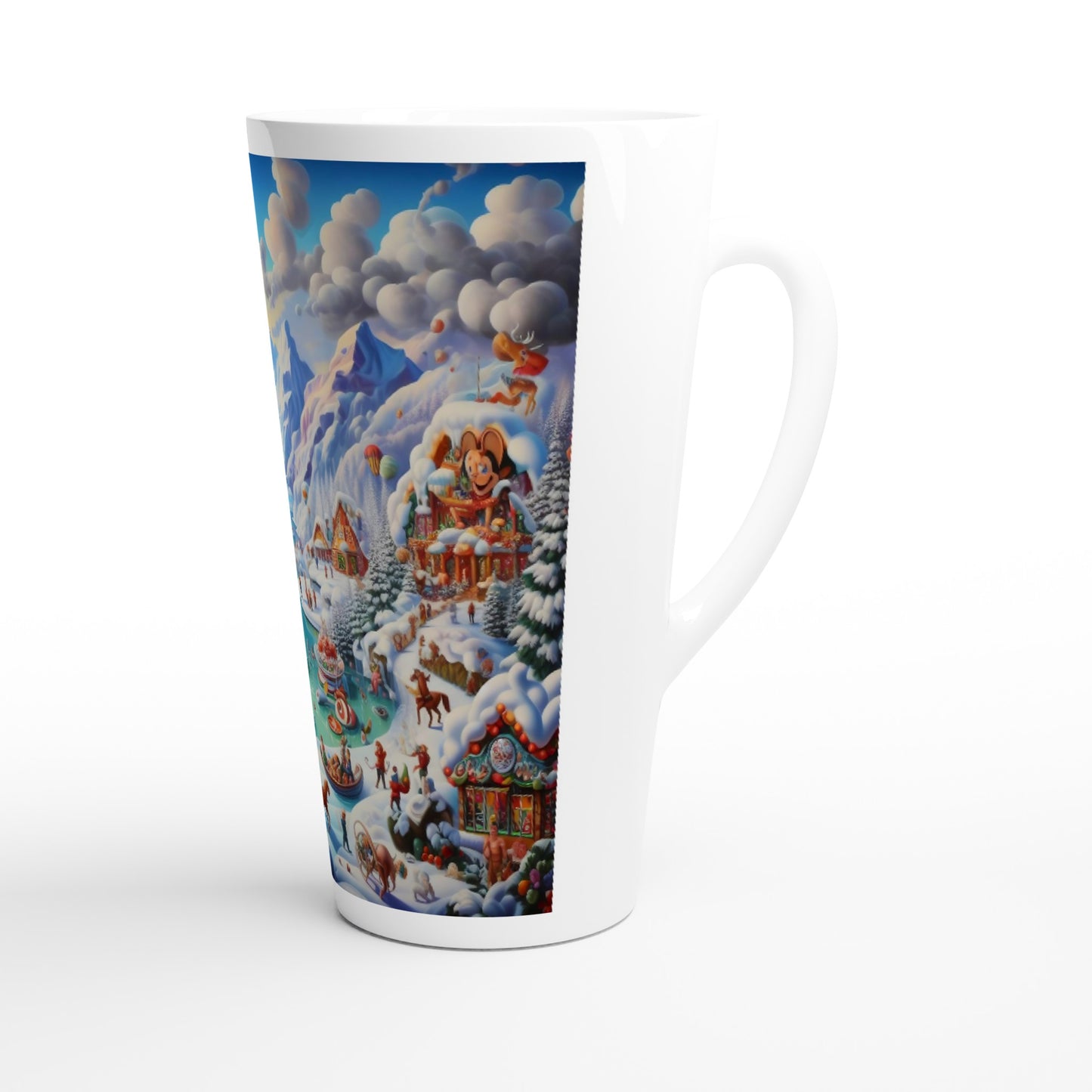 White Latte 17oz Ceramic Mug - Winter 169