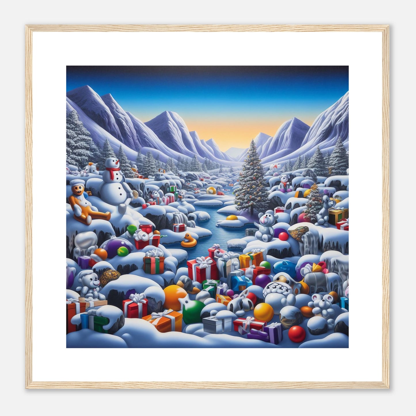 Wall Art - Winter 49 - Gifts and a snowman