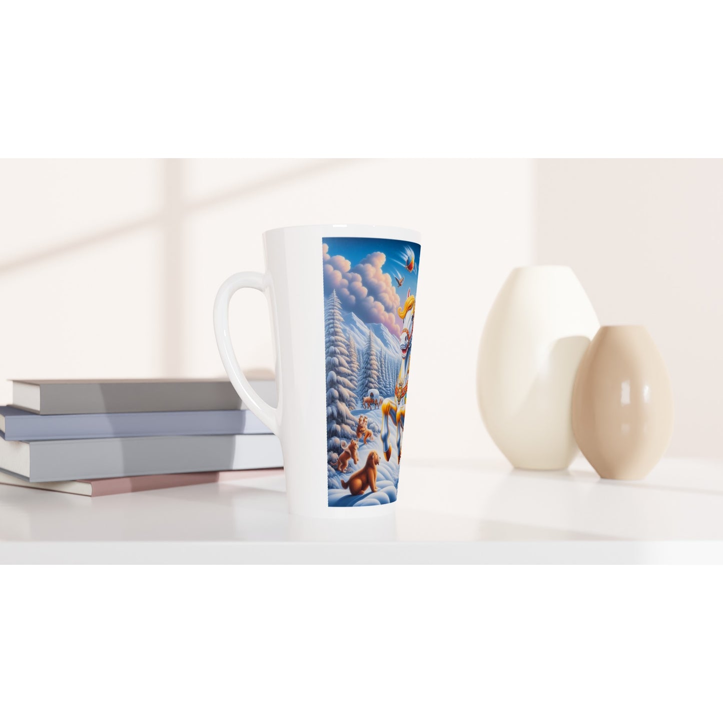 White Latte 17oz Ceramic Mug - Winter 148