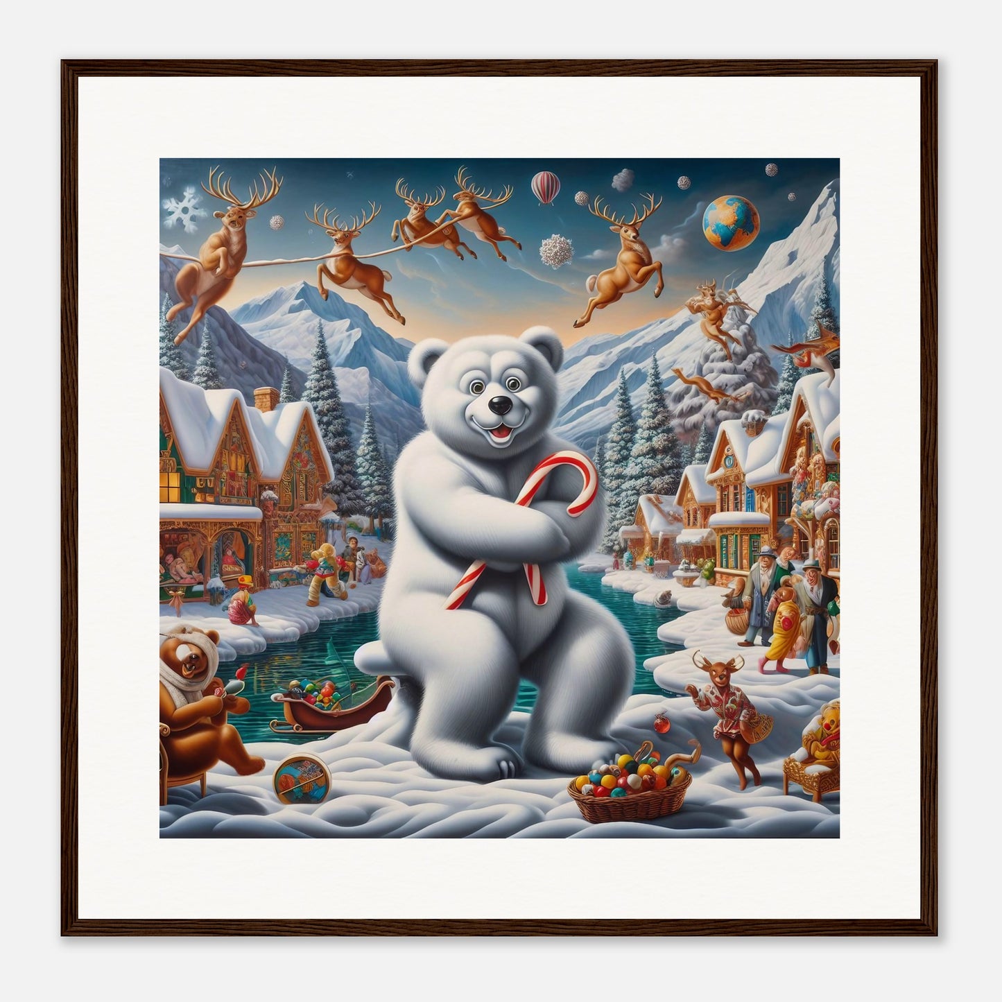 Wall Art - Winter 75 - Sitting polar bear