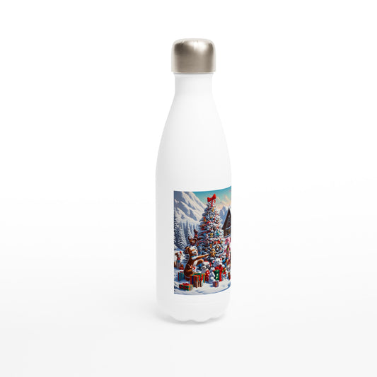 White 17oz Stainless Steel Water Bottle - Winter 135