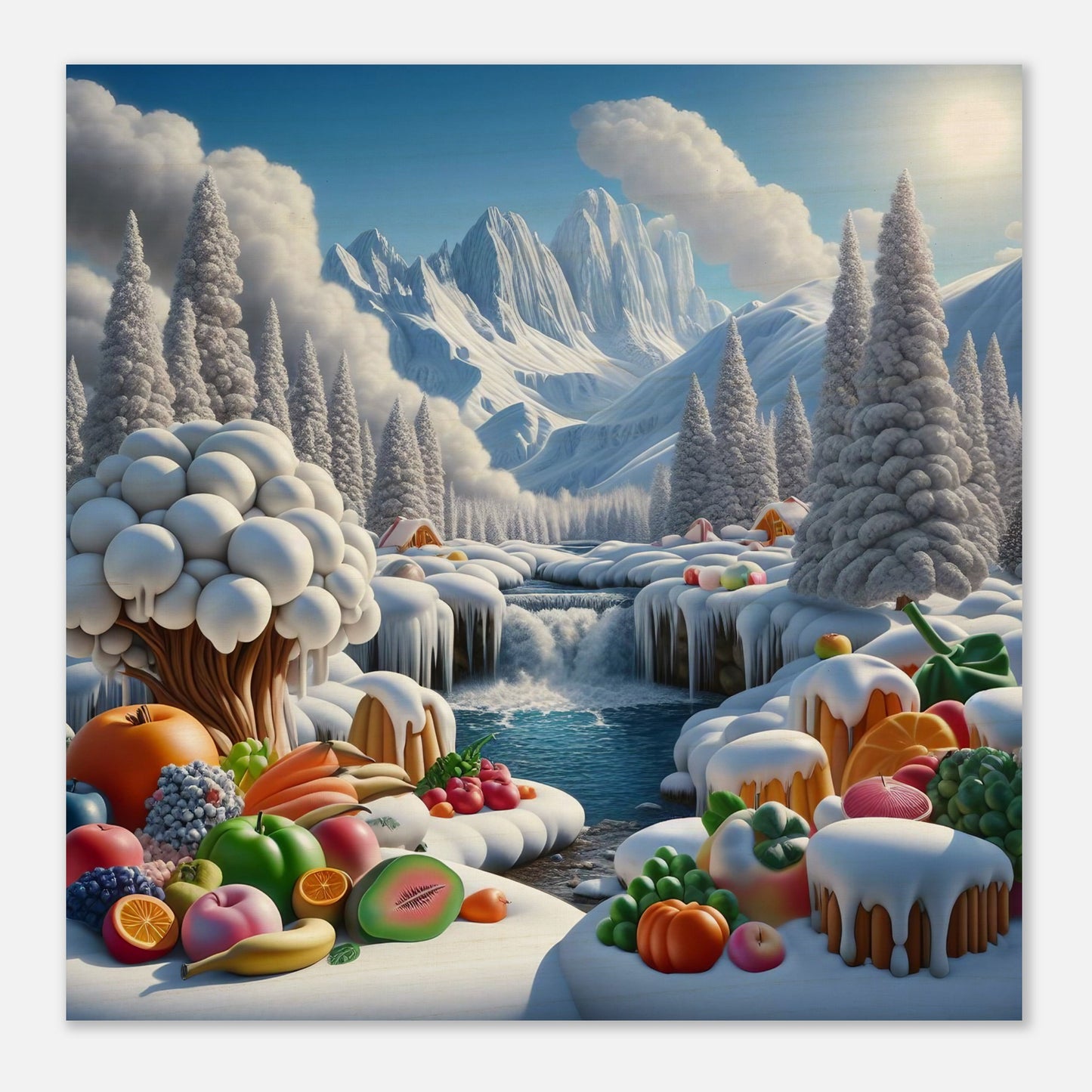 Wall Art - Winter 72 - Fruits by the river
