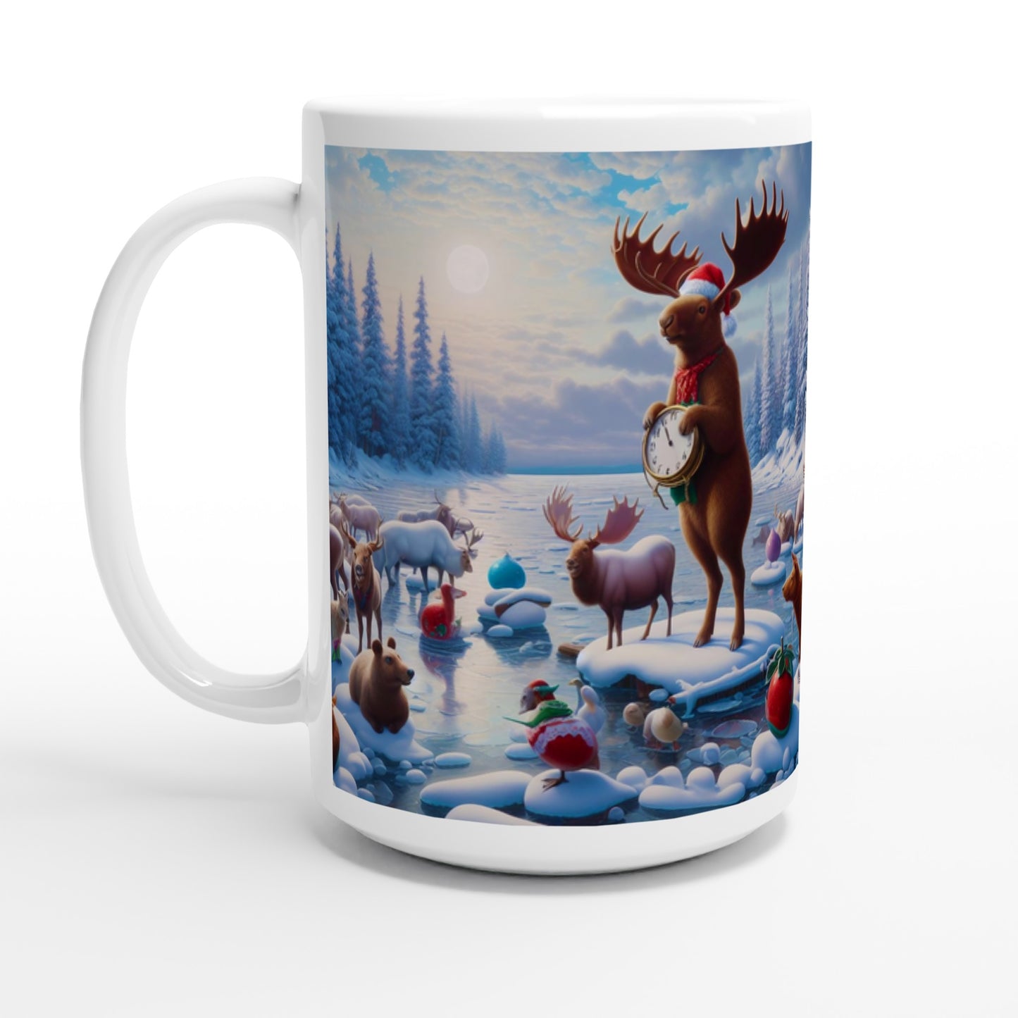 White 15oz Ceramic Mug - Winter 173