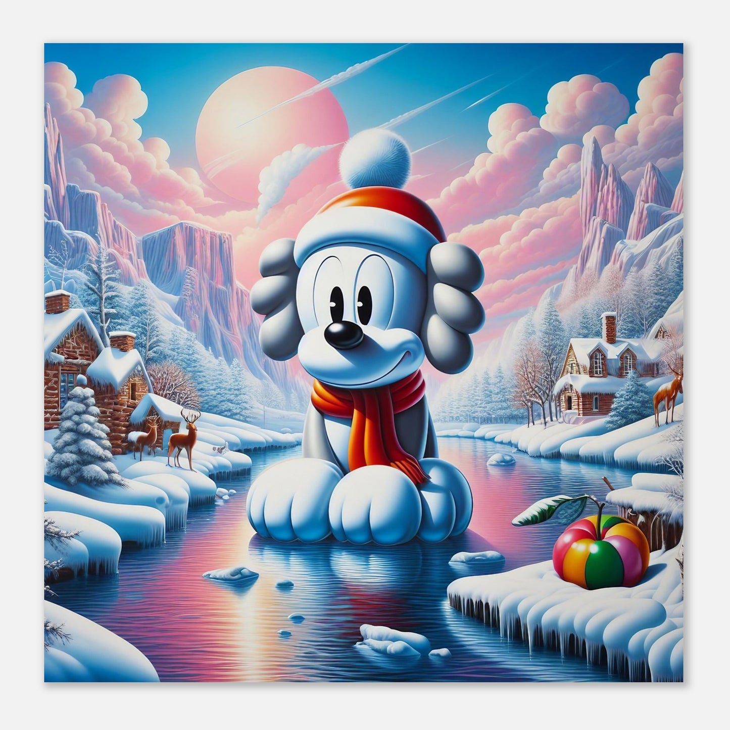 Wall Art - Winter 24 - Dog on water