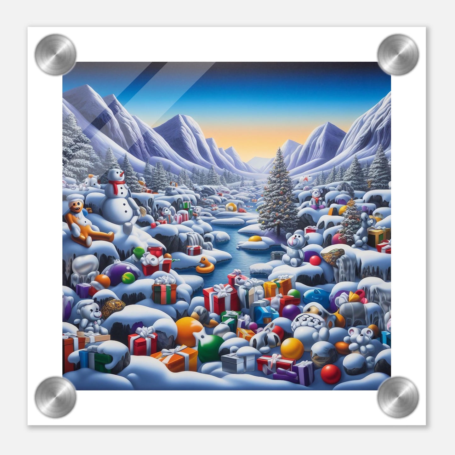 Wall Art - Winter 49 - Gifts and a snowman