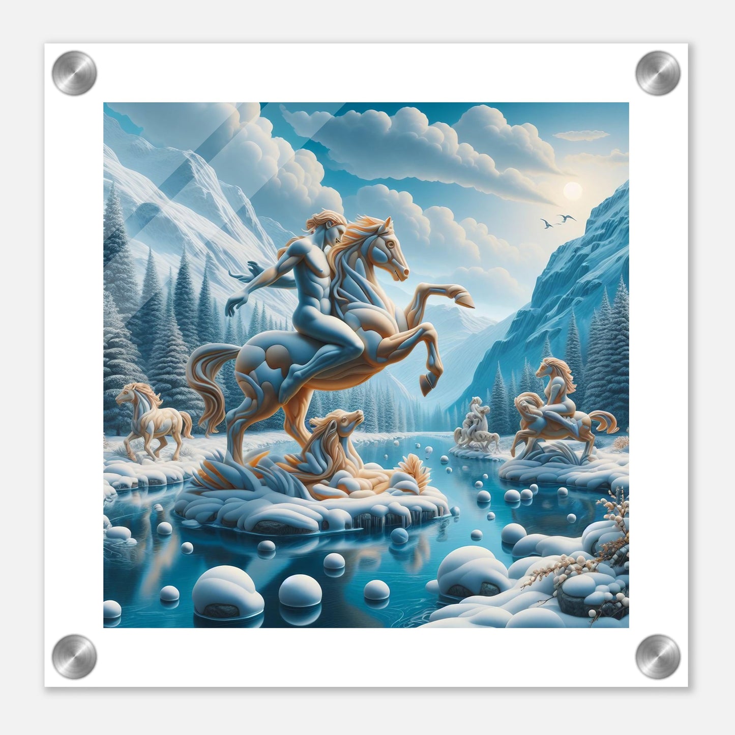 Wall Art - Winter 76 - Man on a horse
