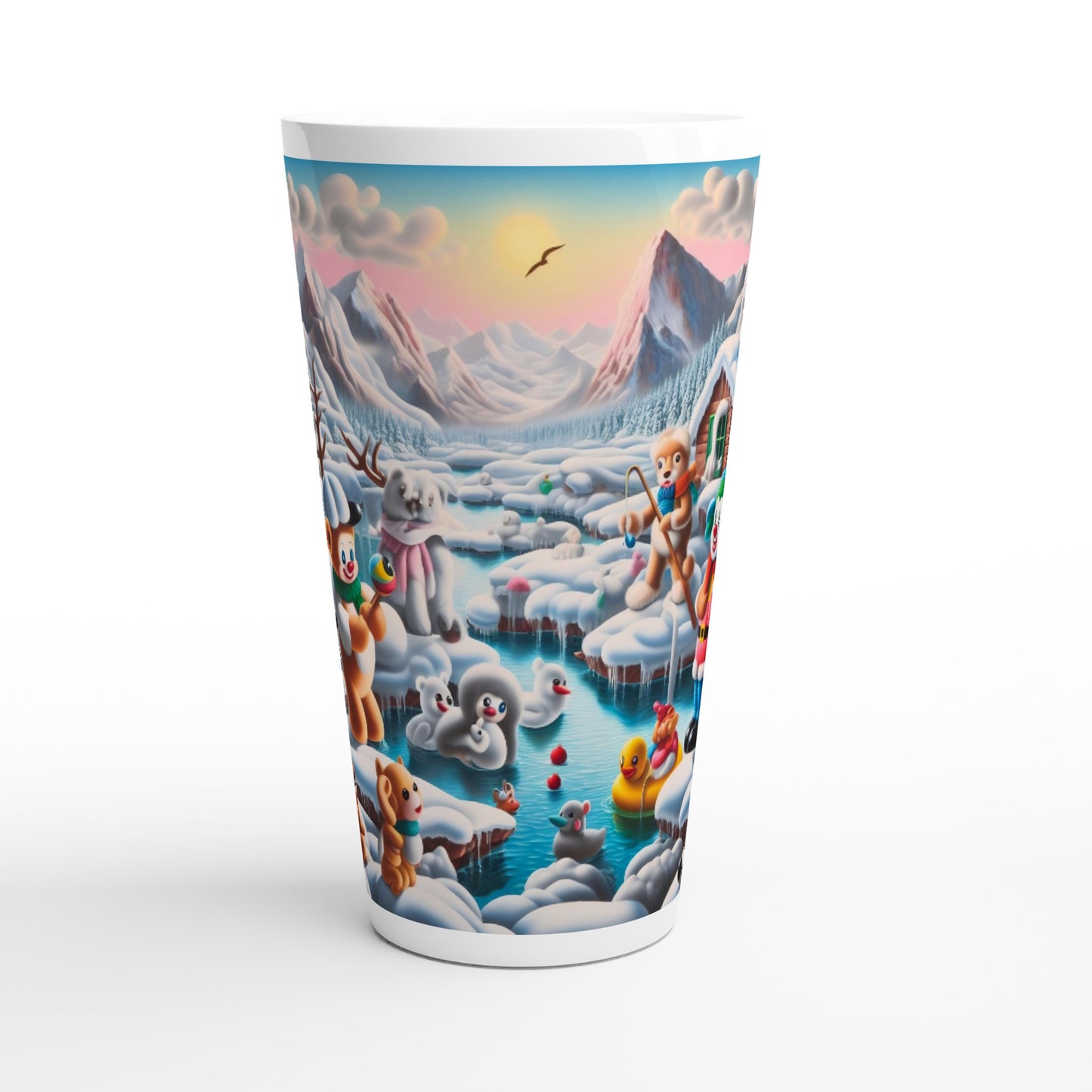 White Latte 17oz Ceramic Mug - Winter 150
