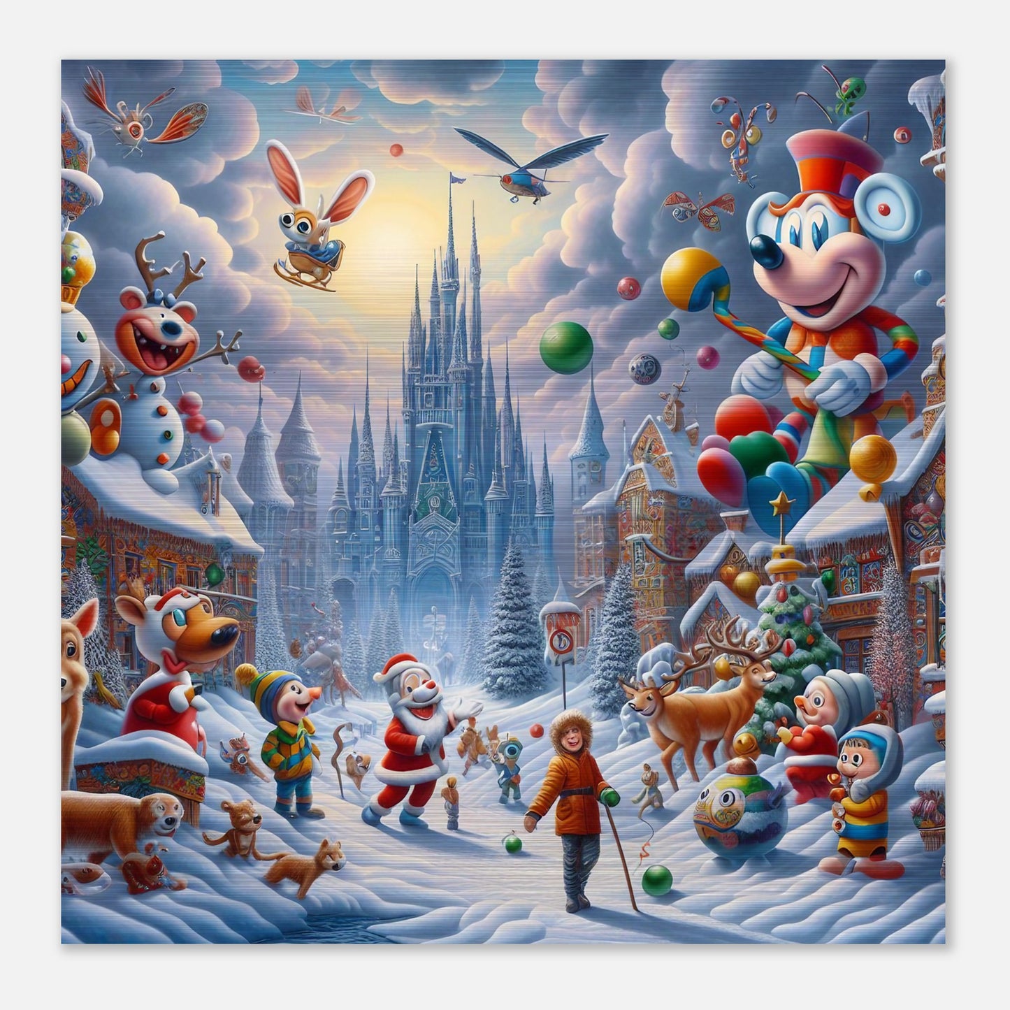 Wall Art - Winter 54 - Castle and animals