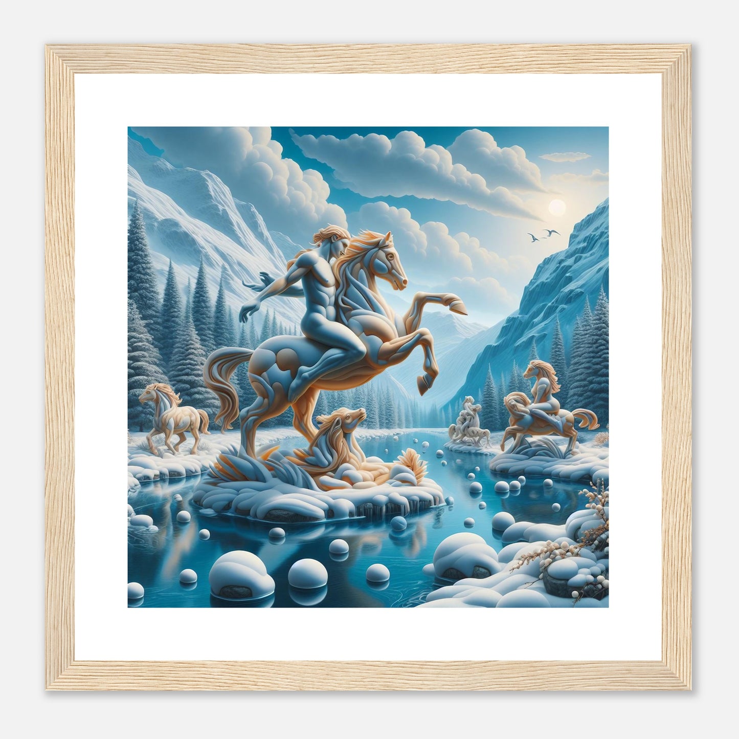 Wall Art - Winter 76 - Man on a horse